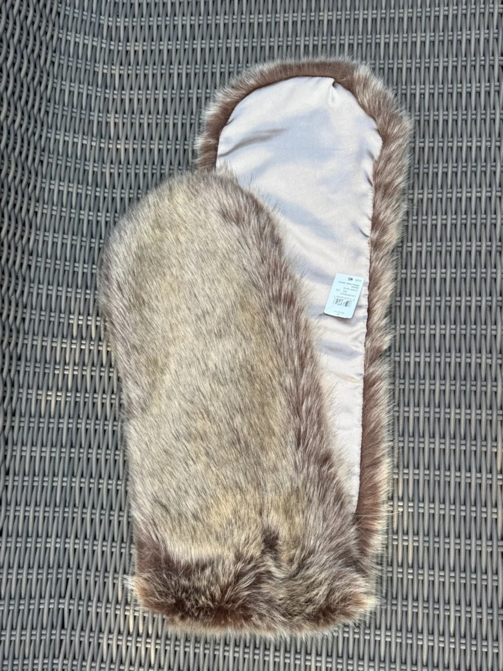 Faux Fur Scarf Collar - Taupe Brown - NWT